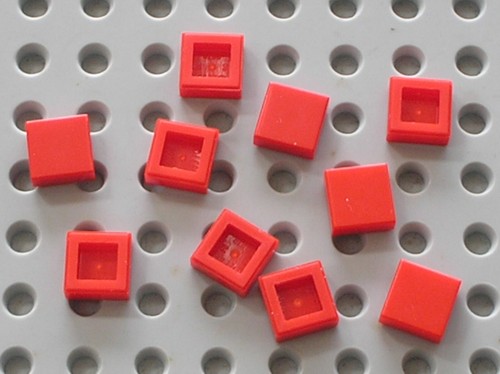 Lego red tile - x, 1